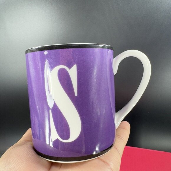 Lenox Kate Spade Wickford Letter Day Mug S Monogram Stripes Monogram 10 OZ W Box - Picture 9 of 14